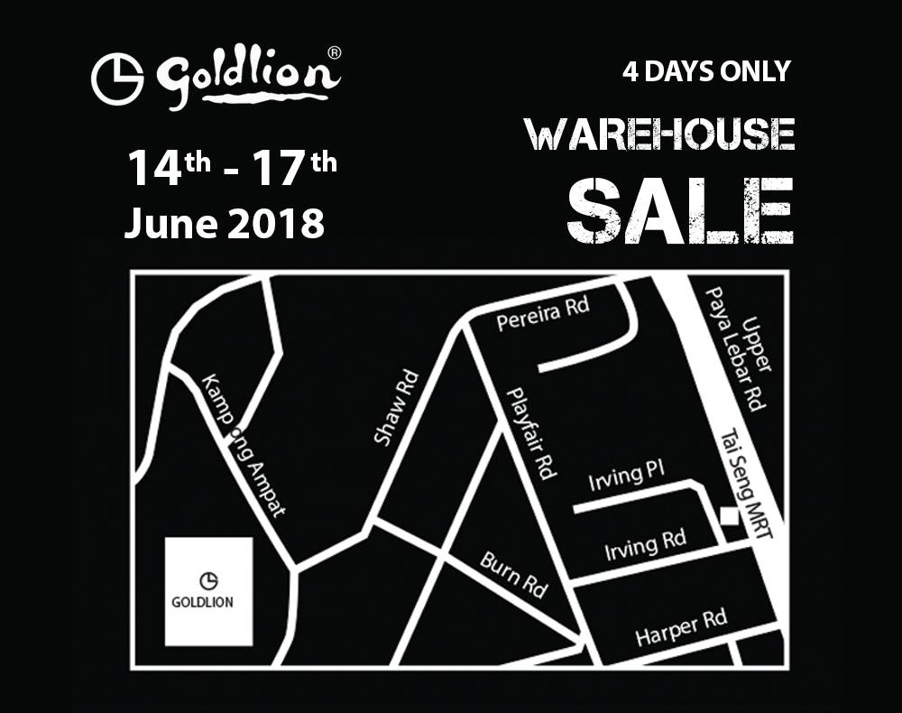 GOLDLION Singapore Warehouse Sale Up to 90% Off Promotion 14-17 Jun 2018 | Why Not Deals