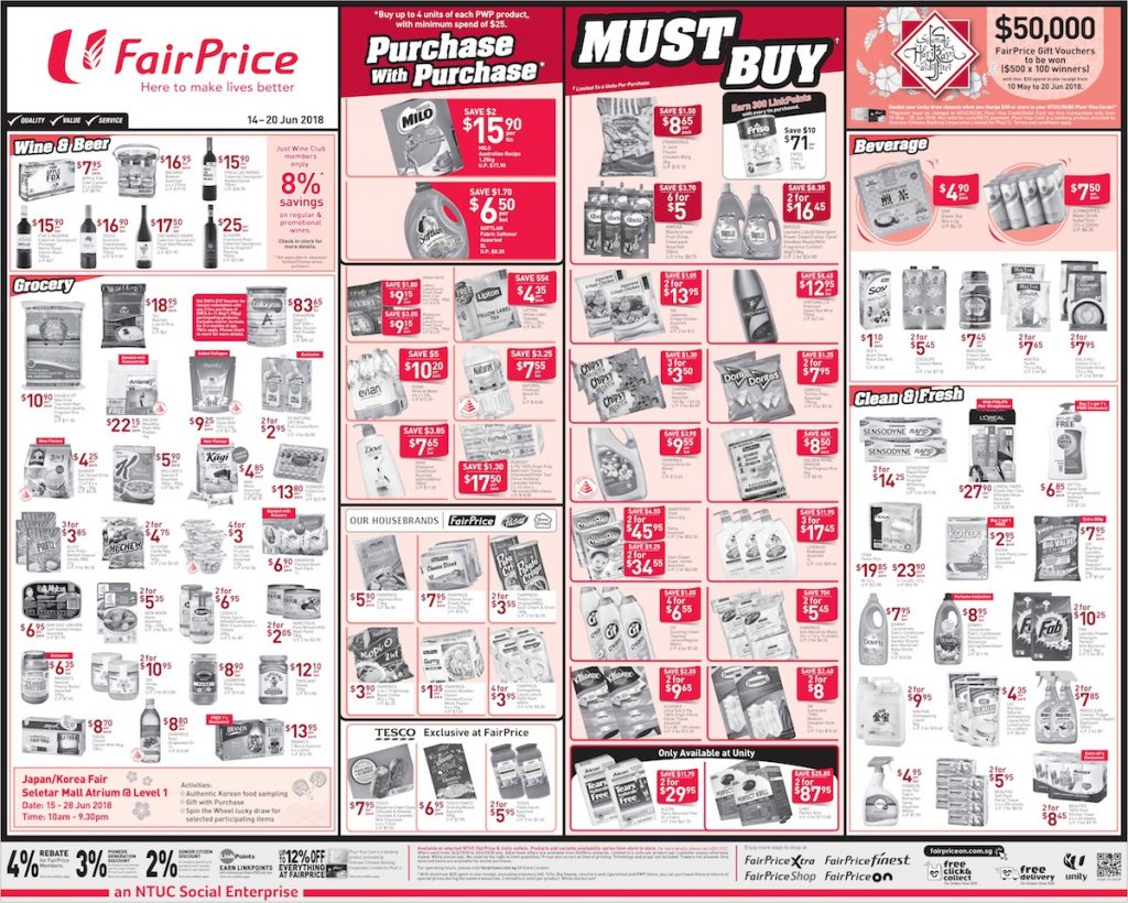 NTUC FairPrice Singapore Your Weekly Saver Promotion 14-20 Jun 2018 | Why Not Deals