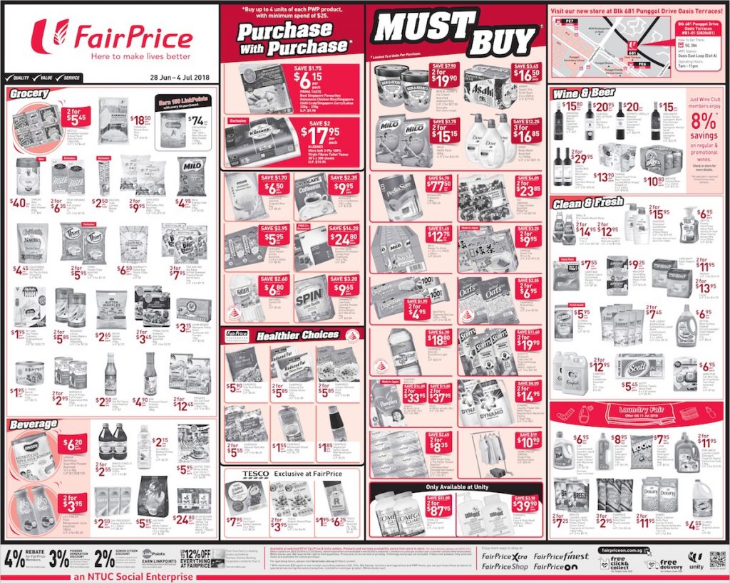 NTUC FairPrice Singapore Your Weekly Saver Promotion 28 Jun - 4 Jul 2018 | Why Not Deals