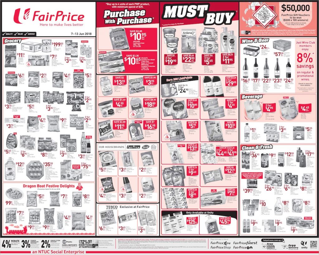 NTUC FairPrice Singapore Your Weekly Saver Promotion 7-13 Jun 2018 | Why Not Deals