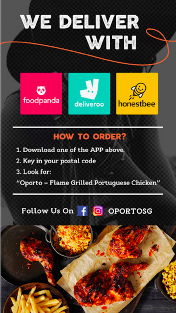 Oporto Singapore deliveries now available from three platforms - Deliveroo, FoodPanda & HonestBee | Why Not Deals