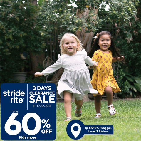 Stride Rite Singapore End-season Clearance Sale 60% Off Promotion 8-10 Jun 2018 | Why Not Deals