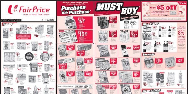 NTUC FairPrice Singapore Your Weekly Saver Promotion 5-11 Jul 2018