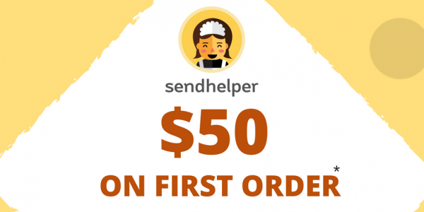 sendhelper Singapore $50 Off First Order Promotion ends 31 Jul 2018