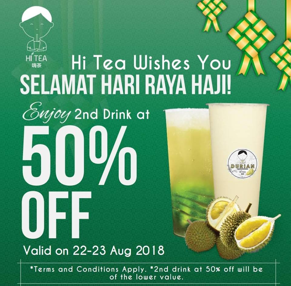 Hi Tea Singapore Hari Raya Haji 50% Off Promotion 22-23 Aug 2018 | Why Not Deals