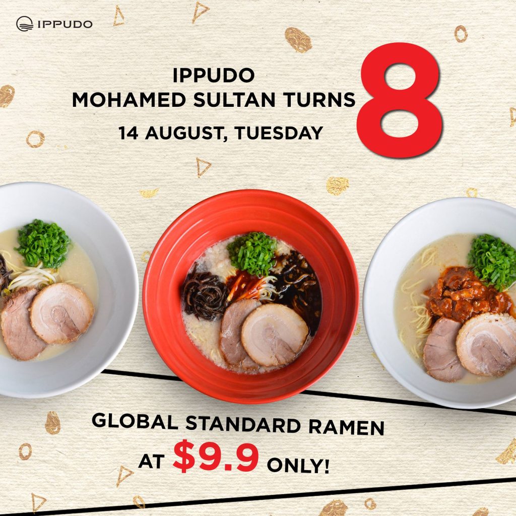 IPPUDO Singapore Mohamed Sultan Outlet Turn 8 Promotion only on 14 Aug 2018 | Why Not Deals