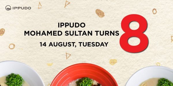 IPPUDO Singapore Mohamed Sultan Outlet Turn 8 Promotion only on 14 Aug 2018