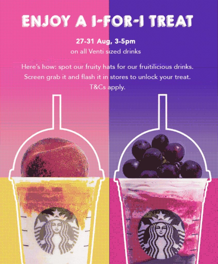 Starbucks Singapore 1-for-1 Venti-sized Beverages Promotion 27-31 Aug 2018 | Why Not Deals
