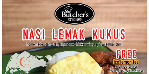 The Butcher Kitchen Singapore National Day Nasi Lemak Promotion 6-19 Aug 2018