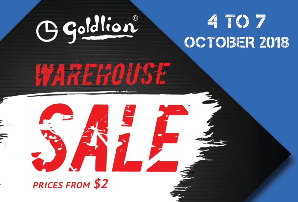 GOLDLION Singapore Warehouse Sale Up to 90% Off Promotion 4-7 Oct 2018 | Why Not Deals 1