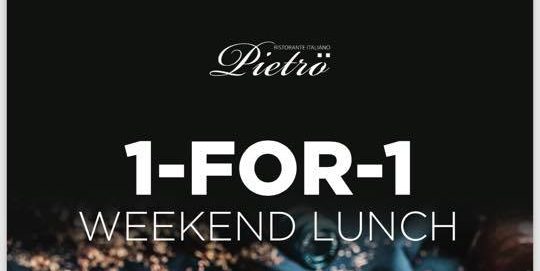 Pietro Ristorante Italiano Singapore 1-for-1 Weekend Lunch Promotion
