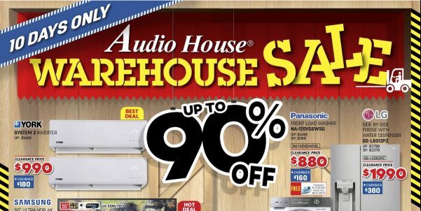 Audio House Singapore Warehouse Sale Up to 90% Off Promotion 26 Oct – 4 Nov 2018