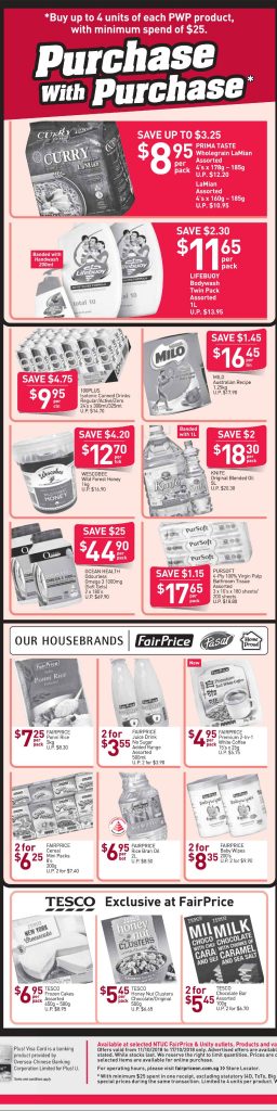 NTUC FairPrice Singapore Your Weekly Saver Promotion 11-17 Oct 2018 | Why Not Deals 2