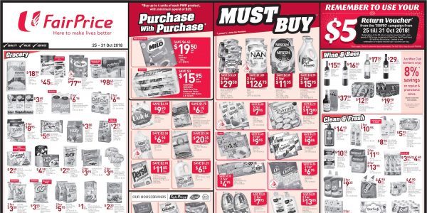 NTUC FairPrice Singapore Your Weekly Saver Promotion 25-31 Oct 2018