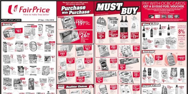 NTUC FairPrice Singapore Your Weekly Saver Promotion 27 Sep – 3 Oct 2018