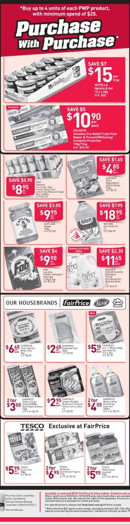 NTUC FairPrice Singapore Your Weekly Saver Promotion 4-10 Oct 2018 | Why Not Deals 2