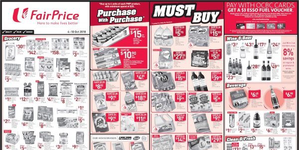 NTUC FairPrice Singapore Your Weekly Saver Promotion 4-10 Oct 2018