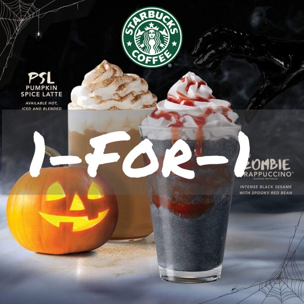 Starbucks Singapore 1-for-1 All Venti Handcrafted Drinks Halloween Promotion ends 25 Oct 2018 | Why Not Deals