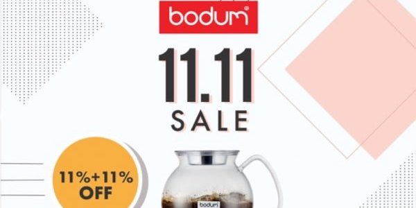 BODUM Singapore is offering 11% + 11% Off all e-BODUMÒseries Promotion only on 11 Nov 2018