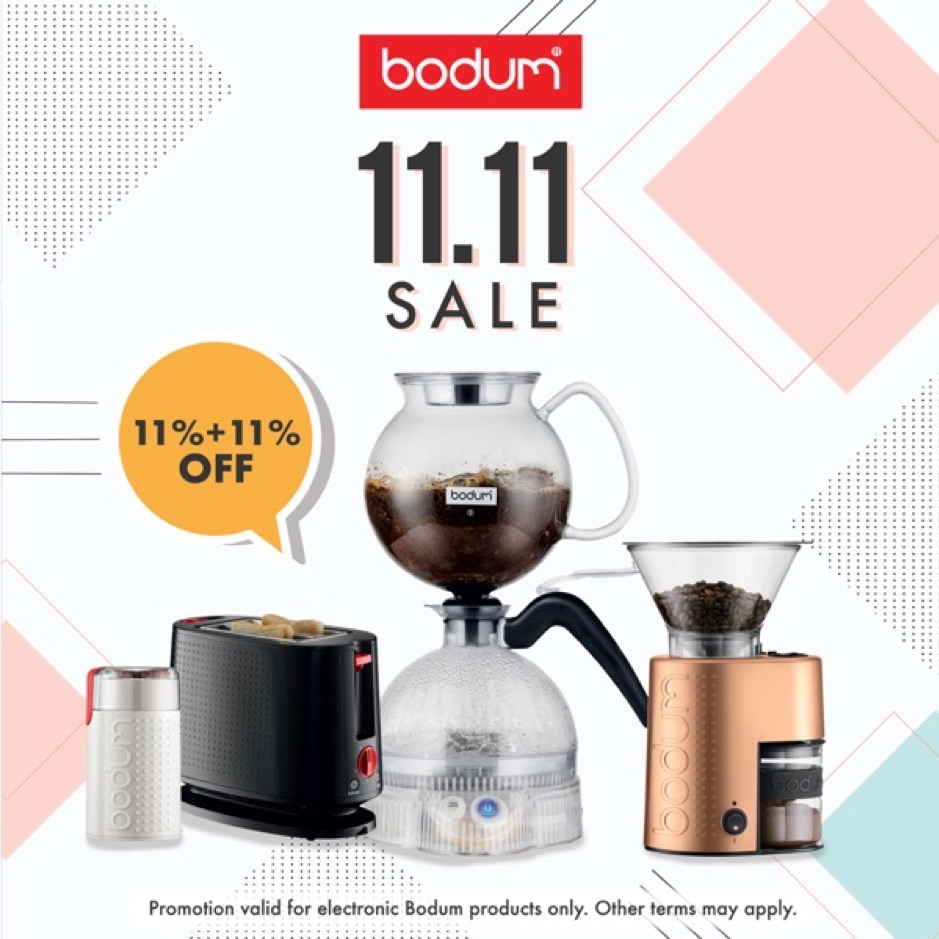 BODUM Singapore is offering 11% + 11% Off all | Why Not Deals