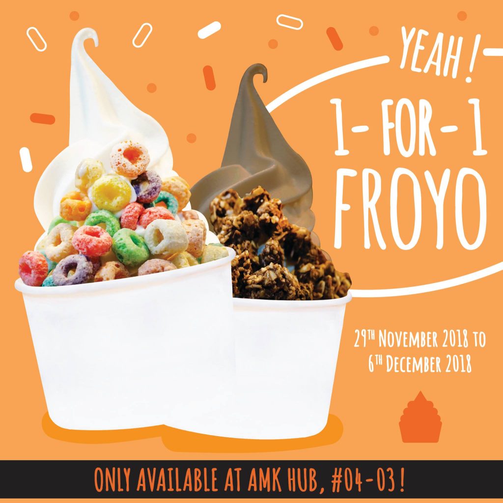 Eighteen Chefs Singapore 1-FOR-1 Froyo AMK Hub Opening Promotion 29 Nov - 6 Dec 2018 | Why Not Deals