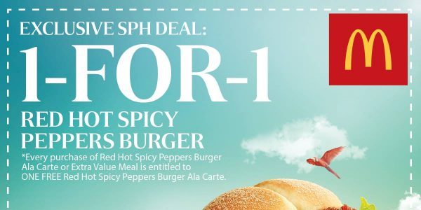 McDonald’s Singapore 1-for-1 Red Hot Spicy Peppers Burger Promotion 11-18 Nov 2018
