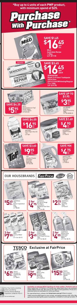 NTUC FairPrice Singapore Your Weekly Saver Promotion 1-7 Nov 2018 | Why Not Deals 2