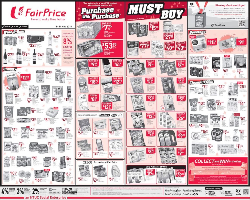 NTUC FairPrice Singapore Your Weekly Saver Promotion 8-14 Nov 2018 | Why Not Deals