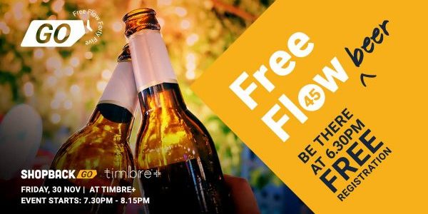 ShopBack GO x Timbre+ Singapore FREE FLOW BEER for 45mins Promotion 30 Nov 2018