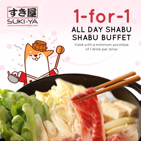 SUKI-YA Singapore SAFRA Toa Payoh Opening 1-for-1 Promotion 8 Nov 2018 | Why Not Deals