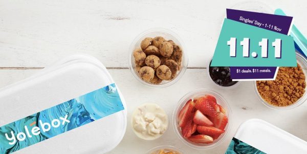 Yolé Singapore $11 for Medium Takeaway Box with Deliveroo Delivery Singles Day 11.11 ends 11 Nov 2018