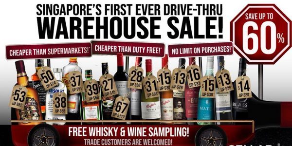 Cellarbration Singapore First Alcohol Drive-thru Up to 60% Off Promotion 30 Nov – 30 Dec 2018