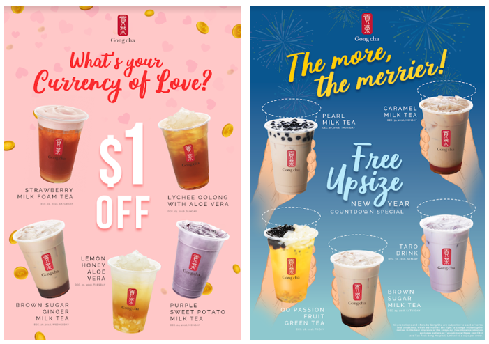 Gong Cha Singapore $1 Off & FREE Upsize Promotions 22-31 Dec 2018 | Why Not Deals