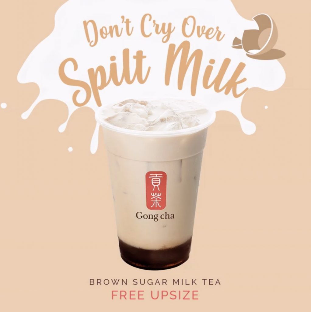 Gong Cha Singapore Brown Sugar Milk Tea FREE Upsize Promotion only on 29 Dec 2018 | Why Not Deals