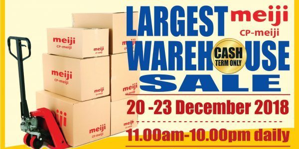 Meiji Singapore Warehouse Sale Happening From 20-23 Dec 2018