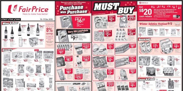 NTUC FairPrice Singapore Your Weekly Saver Promotion 13-19 Dec 2018