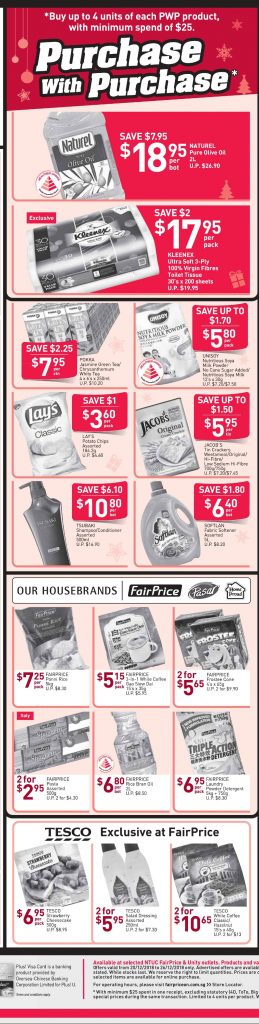 NTUC FairPrice Singapore Your Weekly Saver Promotion 20-26 Dec 2018 | Why Not Deals 2