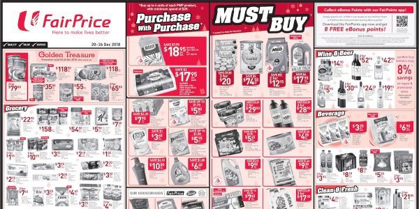 NTUC FairPrice Singapore Your Weekly Saver Promotion 20-26 Dec 2018