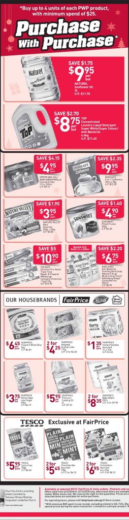 NTUC FairPrice Singapore Your Weekly Saver Promotion 6-12 Dec 2018 | Why Not Deals 2