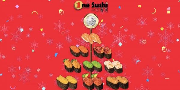 One Sushi Singapore One Week Only $1++ Sushi Promotion 24-28 Dec 2018