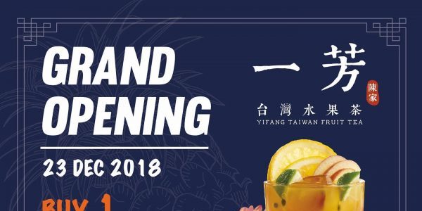 Yifang Singapore Grand Opening Buy 1 FREE 1 Promotion 23 Dec 2018