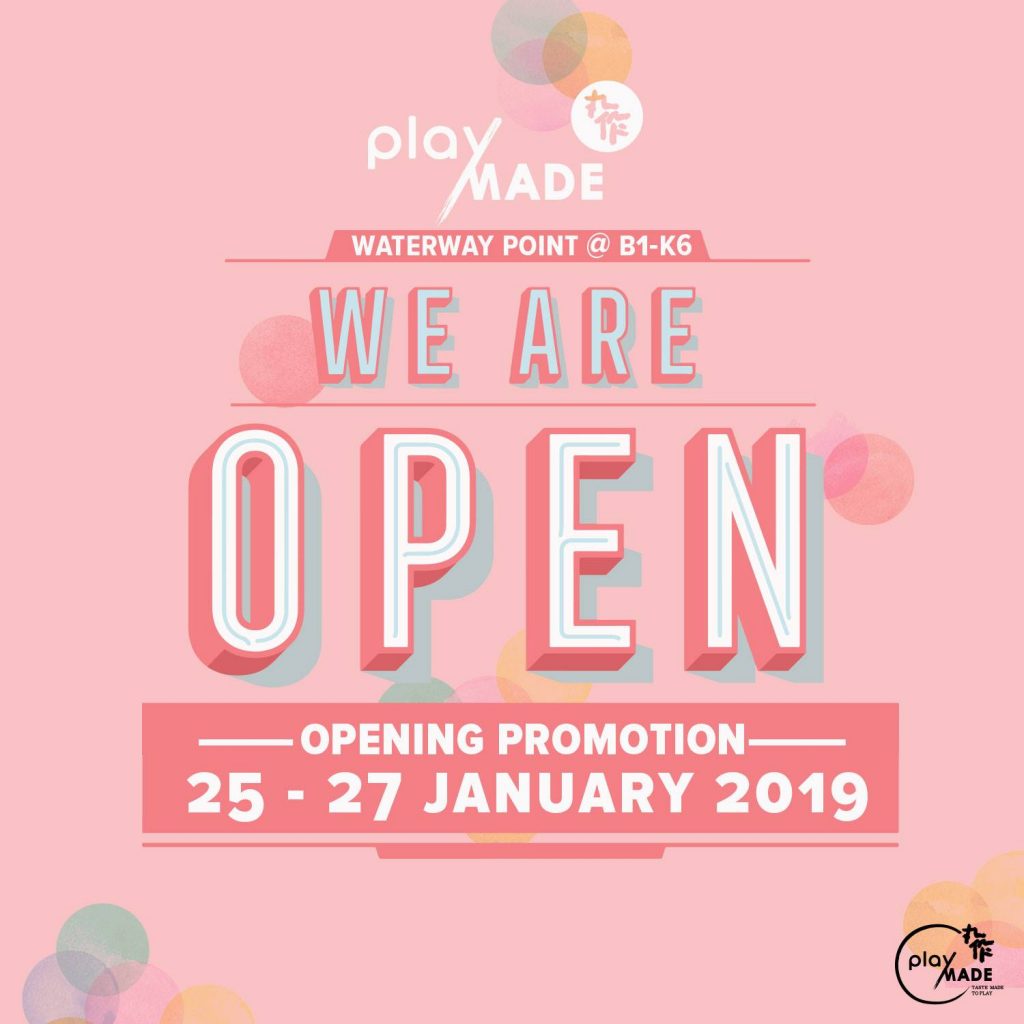 Playmade Singapore Fifth Outlet Opening 1-for-1 Promotion 25-27 Jan 2019 | Why Not Deals