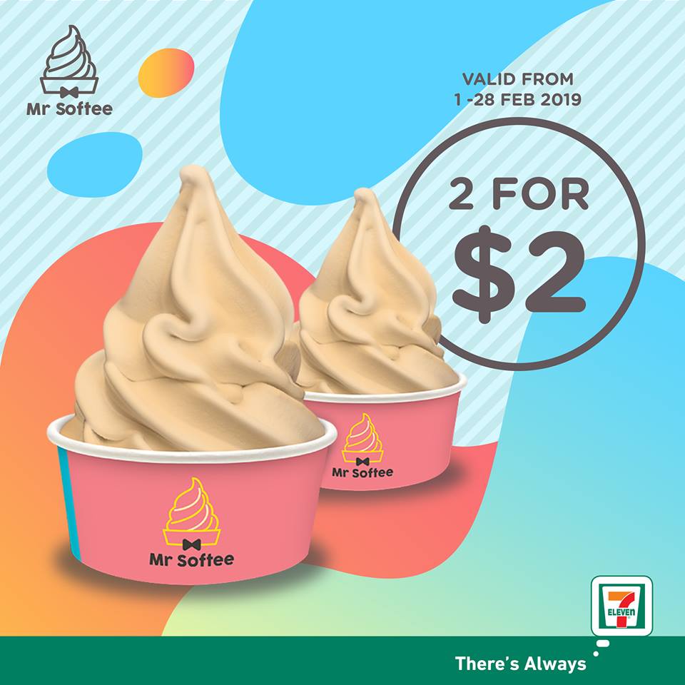 7-Eleven Singapore 2 cups of Chendol Mr Softee for $2 Promotion 1-28 Feb 2019 | Why Not Deals