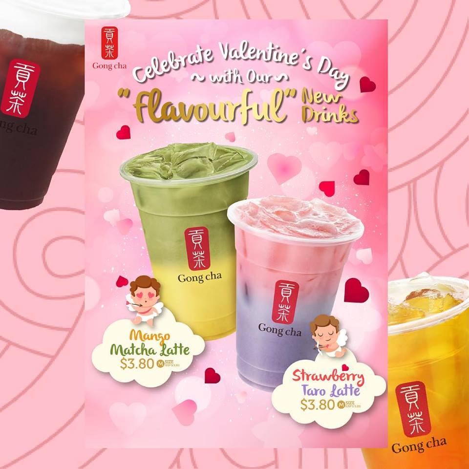 Gong Cha Singapore Enjoy Selected Lattes for only $3.80 Valentine's Day Promotion 11-24 Feb 2019 | Why Not Deals