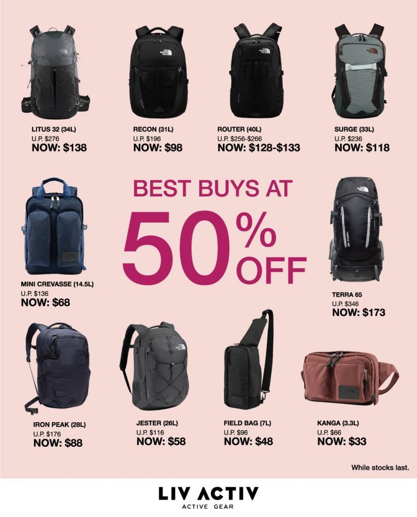 LIV ACTIV Singapore The North Face Valentine's Day Outlet Sale Up to 50% Off Promotion ends 14 Feb 2019 | Why Not Deals 1