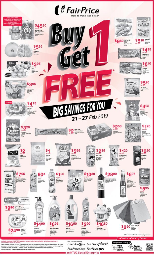 NTUC FairPrice Singapore Your Weekly Savers Promotion 21-27 Feb 2019 | Why Not Deals