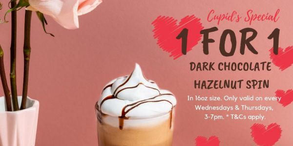 Spinelli Coffee Company Singapore 1-for-1 Valentine’s Day Promotion 13 Feb – 7 Mar 2019