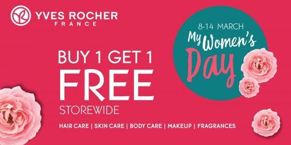 Yves Rocher Singapore Buy 1 Get 1 Free Storewide Sale Promotion 8-14 Mar 2019