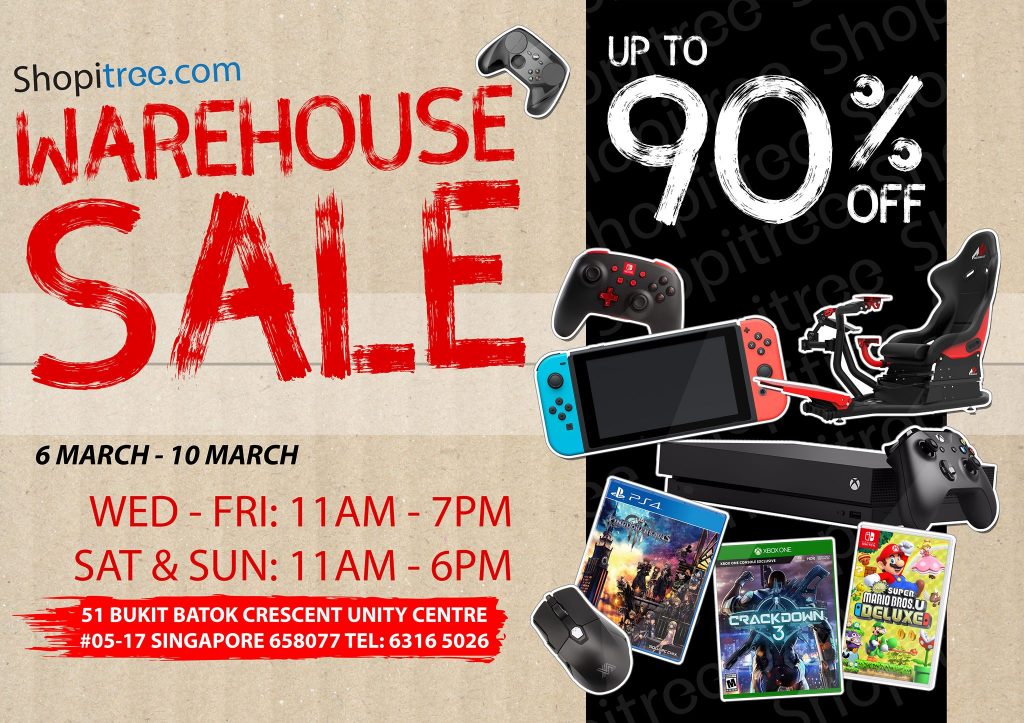 Video Games Warehouse Sale at Bukit Batok Up to 90% Off Promotion 6-10 Mar 2019 | Why Not Deals