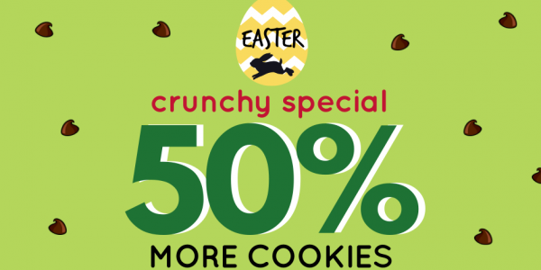 Famous Amos Singapore Get 50% MORE Cookies Easter Crunchy Special Promotion 19-21 Apr 2019